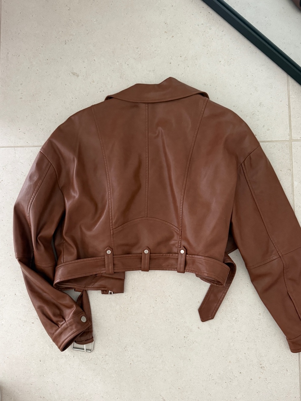 Avec Les Filles Faux Leather Moto Jacket - Picture 4 of 4